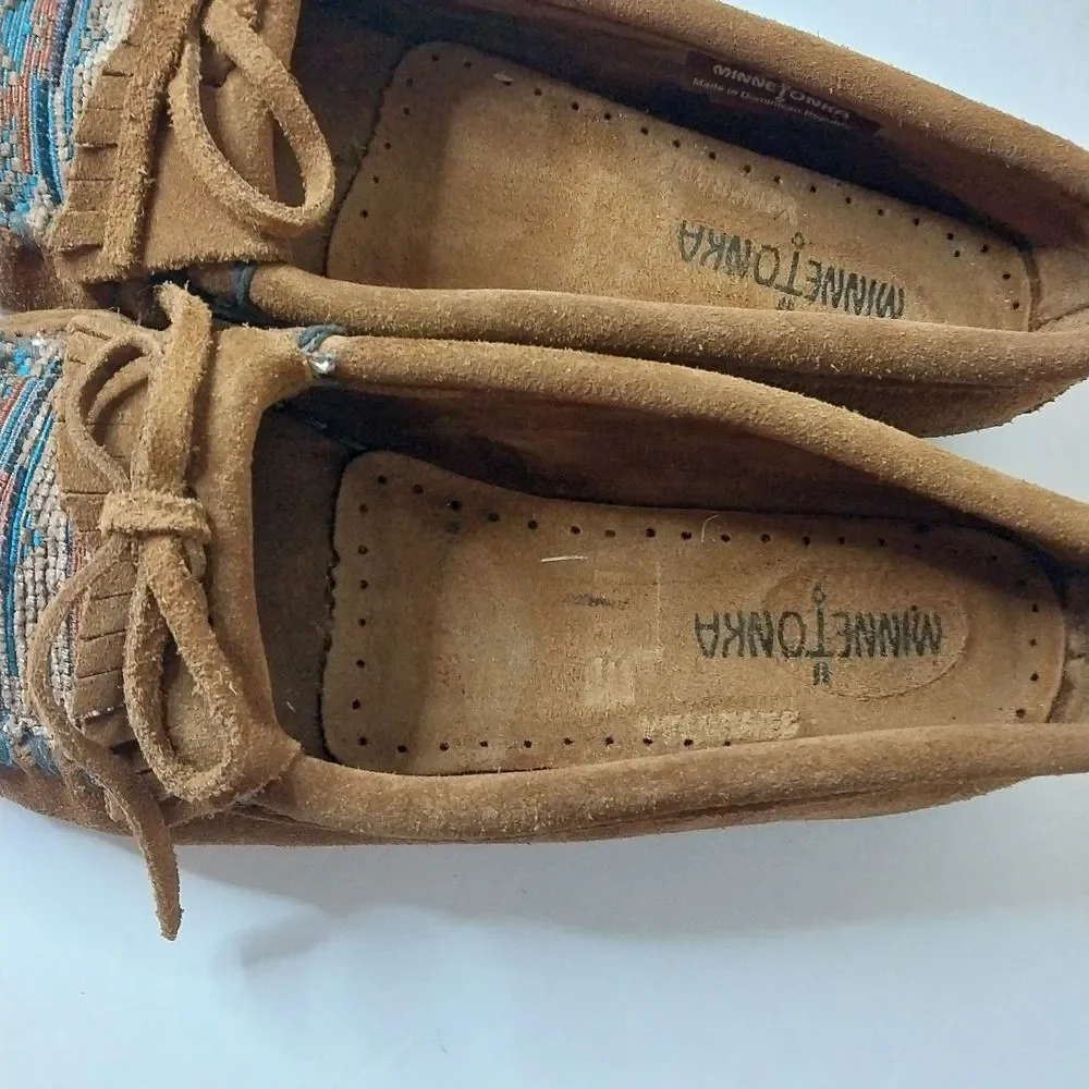 MINNETONKA Size 9 Women's Brown Moccasins 472K Super Confort